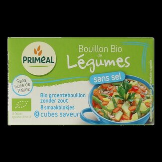 Primeal Primeal Groentebouillon blokjes zonder zout 9 gram bio 8 Stuks