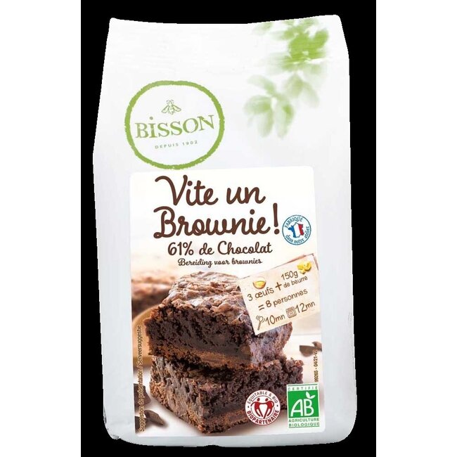 Bisson Bakmix voor brownies bio 350 Gram