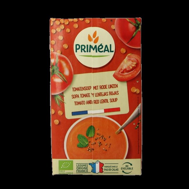 Priméal Velouté tomate lentilles bio 1 litre
