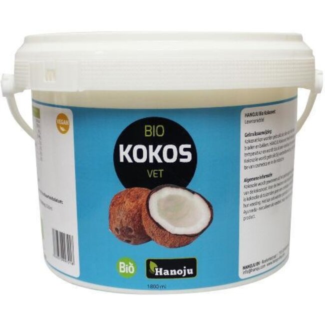 Hanoju Kokosolie geurloos bio 1800 Milliliter