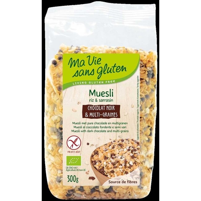 Ma Vie Sans Muesli chocolade en multigranen glutenvrij bio 300 Gram