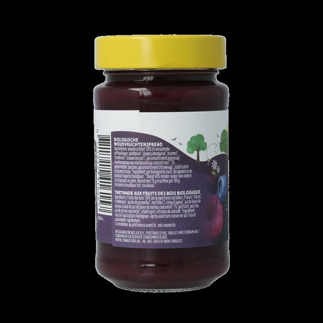 Zonnatura Tartinade de fruits fruits des bois 75 % bio 250 g