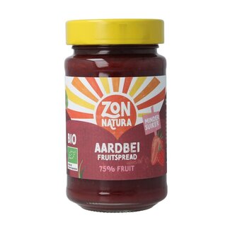 Zonnatura Zonnatura Fruitspread aardbei 75% bio 250 Gram