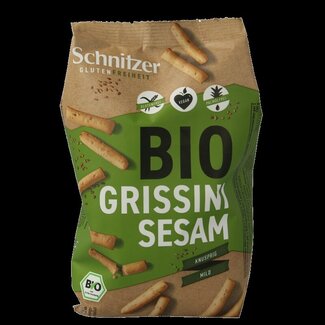Schnitzer Schnitzer Grissini sesam glutenvrij bio 100 Gram
