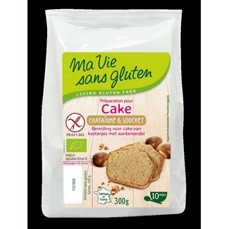 Ma Vie Sans Ma Vie Sans Amandel kastanje cakemix glutenvrij bio 300 Gram