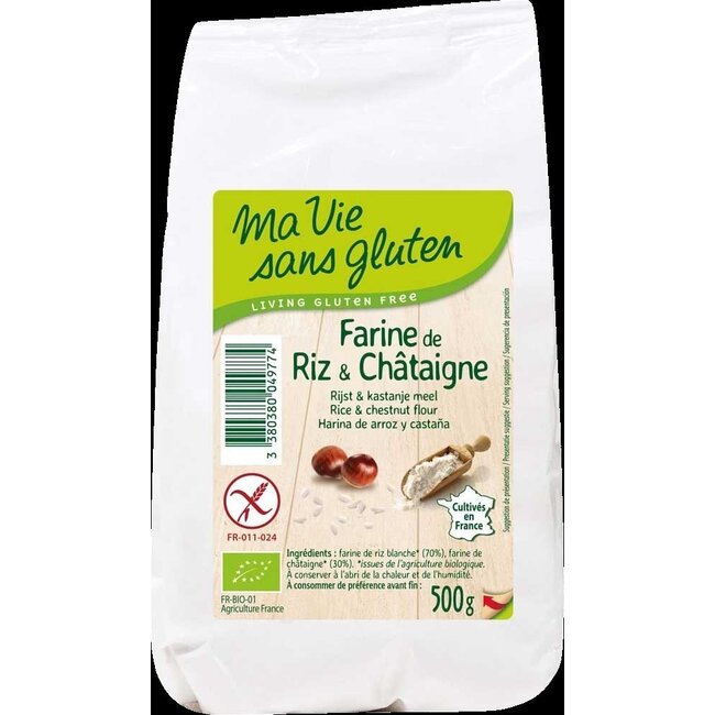 Ma Vie Sans Rijst & kastanjemeel - glutenvrij - bio 500 Gram