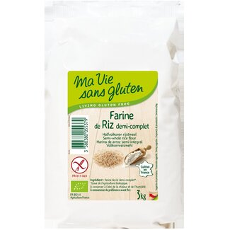 Ma Vie Sans Rijstmeel halfvolkoren glutenvrij bio 3 Kilogram