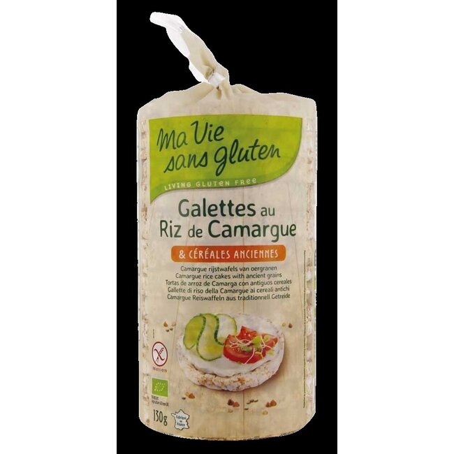 Ma Vie Sans Camargue rijstwafels van oergranen glutenvrij bio 130 Gram