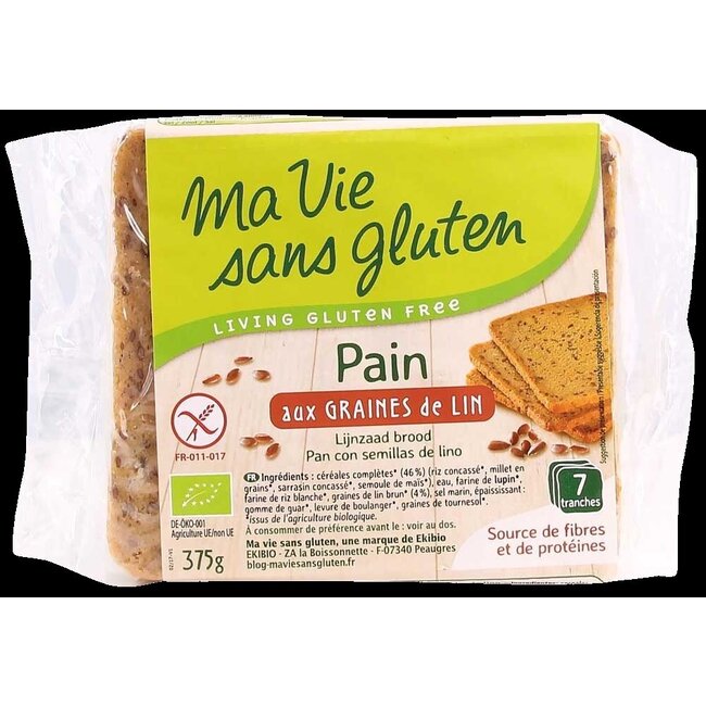 Ma Vie Sans Brood lijnzaad - glutenvrij - bio 375 Gram