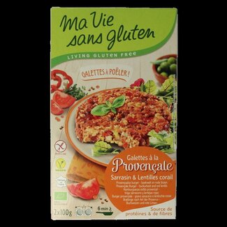 Ma Vie Sans Ma Vie Sans Provencaalse burgers 2 x 100g glutenvrij vegan bio 2 Stuks
