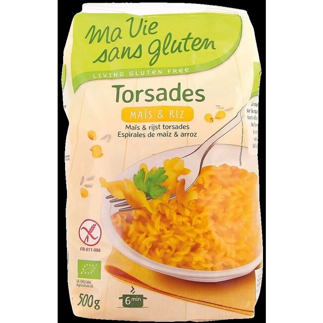 Ma Vie Sans Rijst/mais spirelli glutenvrij bio 500 Gram