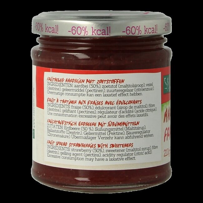 Damhert Confituur aardbei low carb 210 Gram