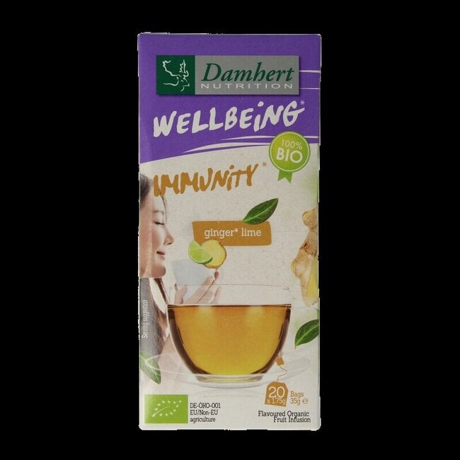 Damhert Thé bio gingembre citron vert 20 Sachets