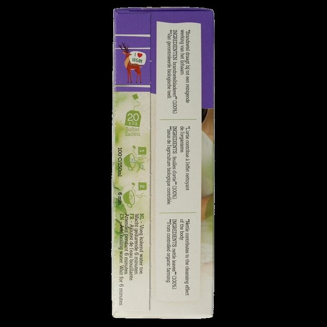 Damhert Tisane d'ortie bio 20 sachets