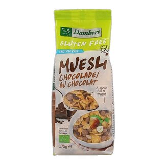 Damhert Damhert Muesli chocolade glutenvrij bio 175 Gram