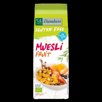 Damhert Muesli fruit noten glutenvrij bio 200 Gram