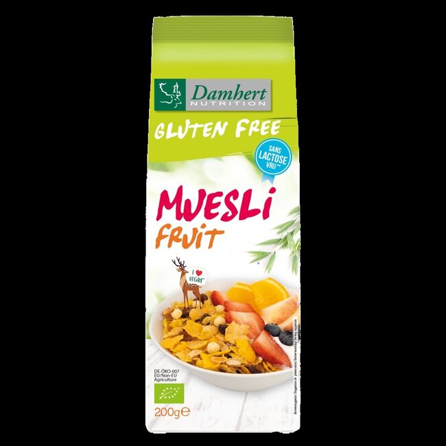 Muesli fruit noten glutenvrij bio 200 Gram