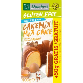 Damhert Damhert Cakemix glutenvrij met 50 gram gratis 400 Gram