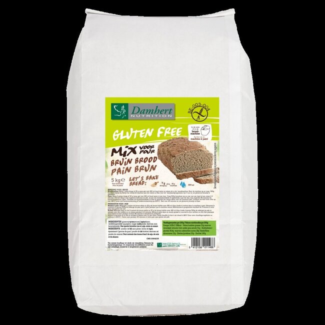 Damhert Broodmix bruin glutenvrij 5 Kilogram