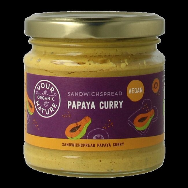 Your Organic Nature Sandwichspread papaya-curry bio 180 Gram