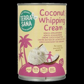 TerraSana TerraSana Kokosmelk slagroom 30% vet bio 400 Milliliter