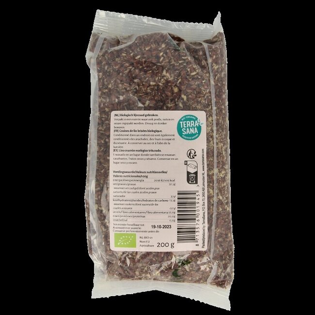 TerraSana Graines de lin moulues bio 200 Grammes