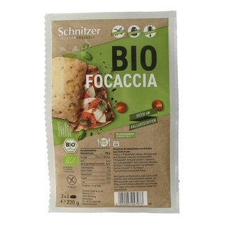 Schnitzer Schnitzer Focaccia 4 stuks glutenvrij bio 220 Gram