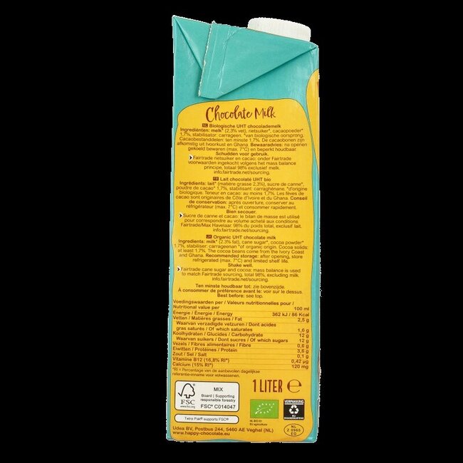 Happy Chocolate Lait chocolaté bio 1 litre