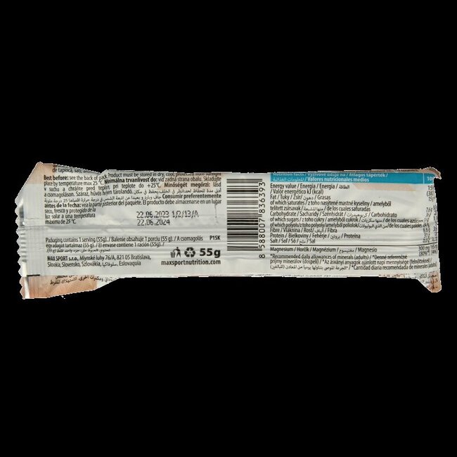 Barre protéinée Max Sport Protein Infinity chocolat-noisette 55 g