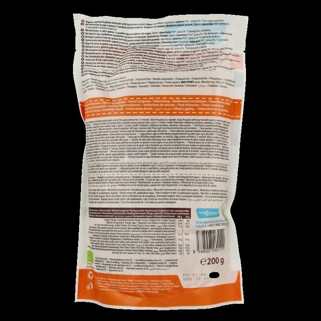 Pâtes protéinées Max Sport quinoa fettucine 200 grammes