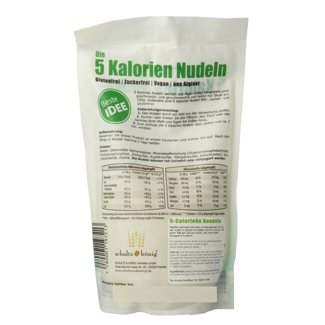 Schultz & Konig Nouilles 5 Calories alginate de varech 360 g