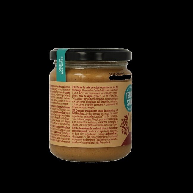 TerraSana Purée de noix de cajou croquante au sel de l'Himalaya bio 250 g