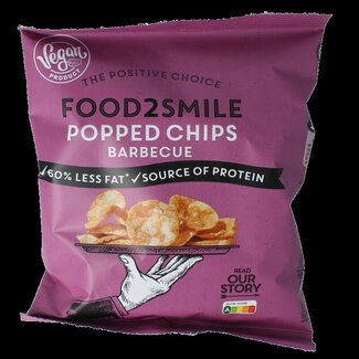 Food2Smile Food2Smile Popped chips barbeque 25 Gram
