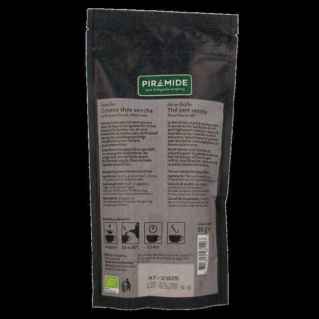 Thé vert sencha bio Piramide 80 g