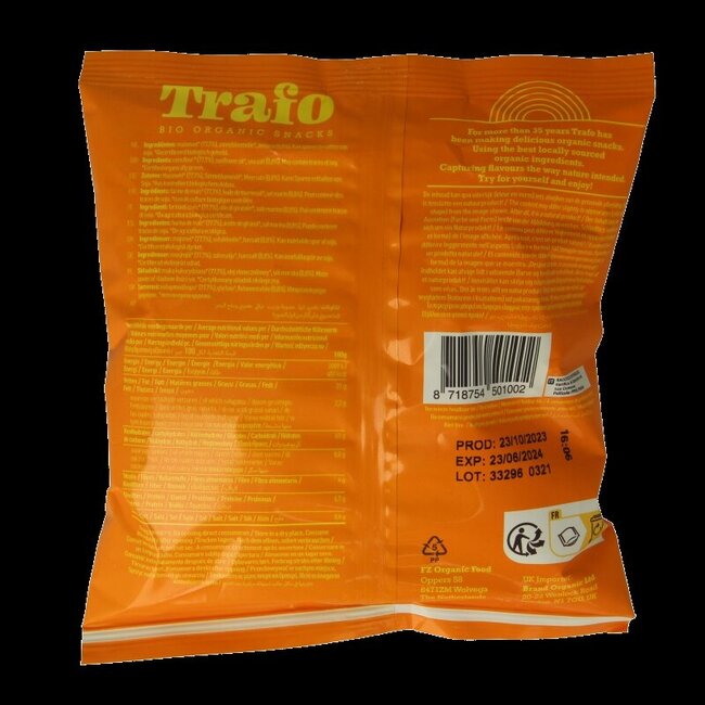 Trafo Tortilla chips naturel bio 75 Gram