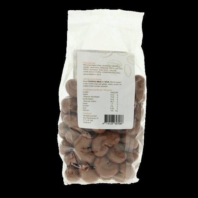 MijnNatuurwinkel Chocolade cashew noten melk 400 Gram