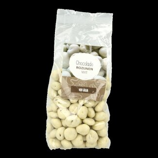 MijnNatuurwinkel MijnNatuurwinkel Chocolade rozijnen wit 400 Gram