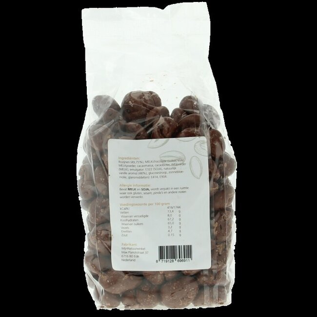 MijnNatuurwinkel Chocolade rozijnen melk 400 Gram