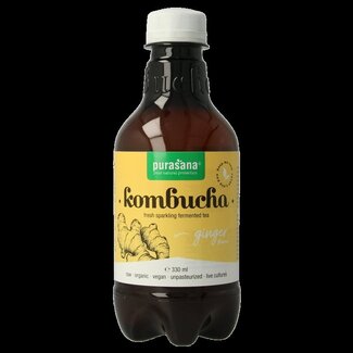 Purasana Purasana Kombucha gember vegan bio 330 Milliliter