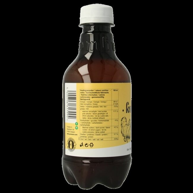 Purasana Kombucha gember vegan bio 330 Milliliter