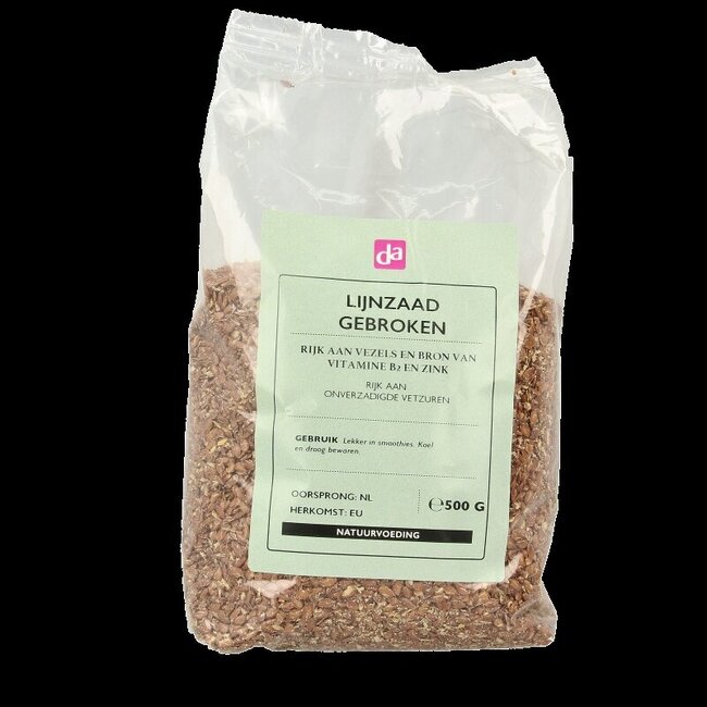 Lijnzaad gebroken 500 Gram