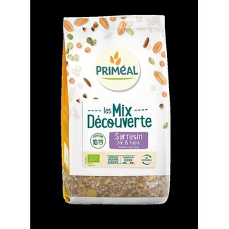 Primeal Mélange de céréales bio sarrasin, blé et lupin Primeal 400 g