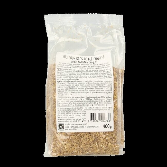 Bulgur de blé Primeal France bio 400 g