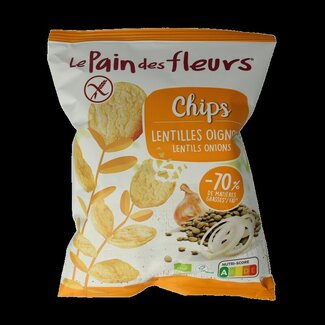 Pain Des Fleurs Pain Des Fleurs Chips met linzen en ui bio 50 Gram