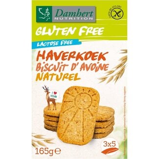 Damhert Damhert Haverkoekjes naturel glutenvrij 165 Gram