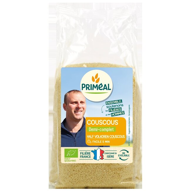 Primeal Couscous half volkoren bio 1 Kilogram