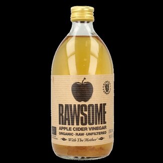 Rawsome Vinaigre de cidre de pomme Rawsome (gingembre et curcuma) avec la mère bio 500 ml