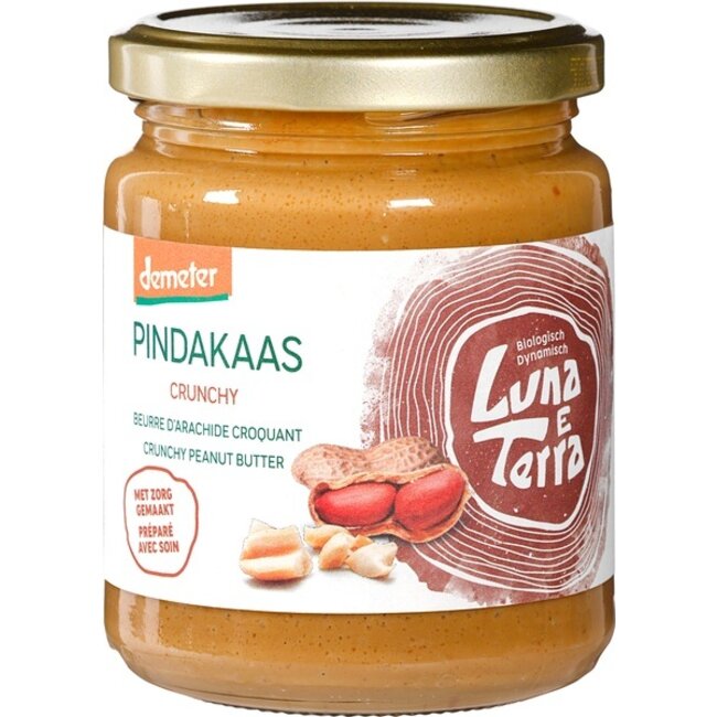 Luna E Terra Pindakaas crunchy bio 250 Gram