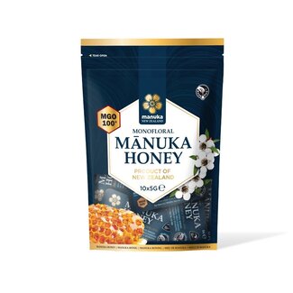 Manuka New Zealand Manuka New Zealand Manuka Honing MGO 100+ snappak 50 Gram