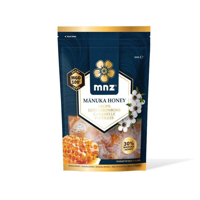 Manuka New Zealand Manuka honing MGO 100+ pastilles 120 Gram